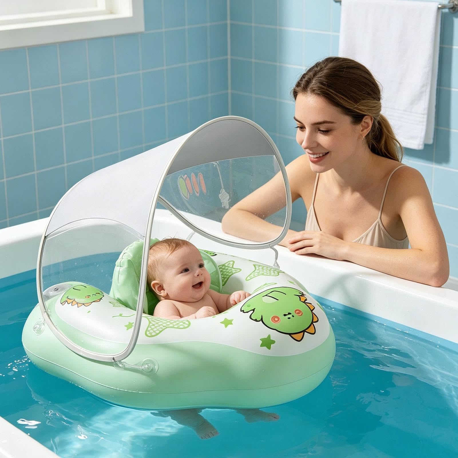 Salvagente per bambini, con copertura rimovibile, gonfiabile e galleggiante, per vacanze, compleanni, feste, attività all'aperto, lago, mare, cortile, vacanze