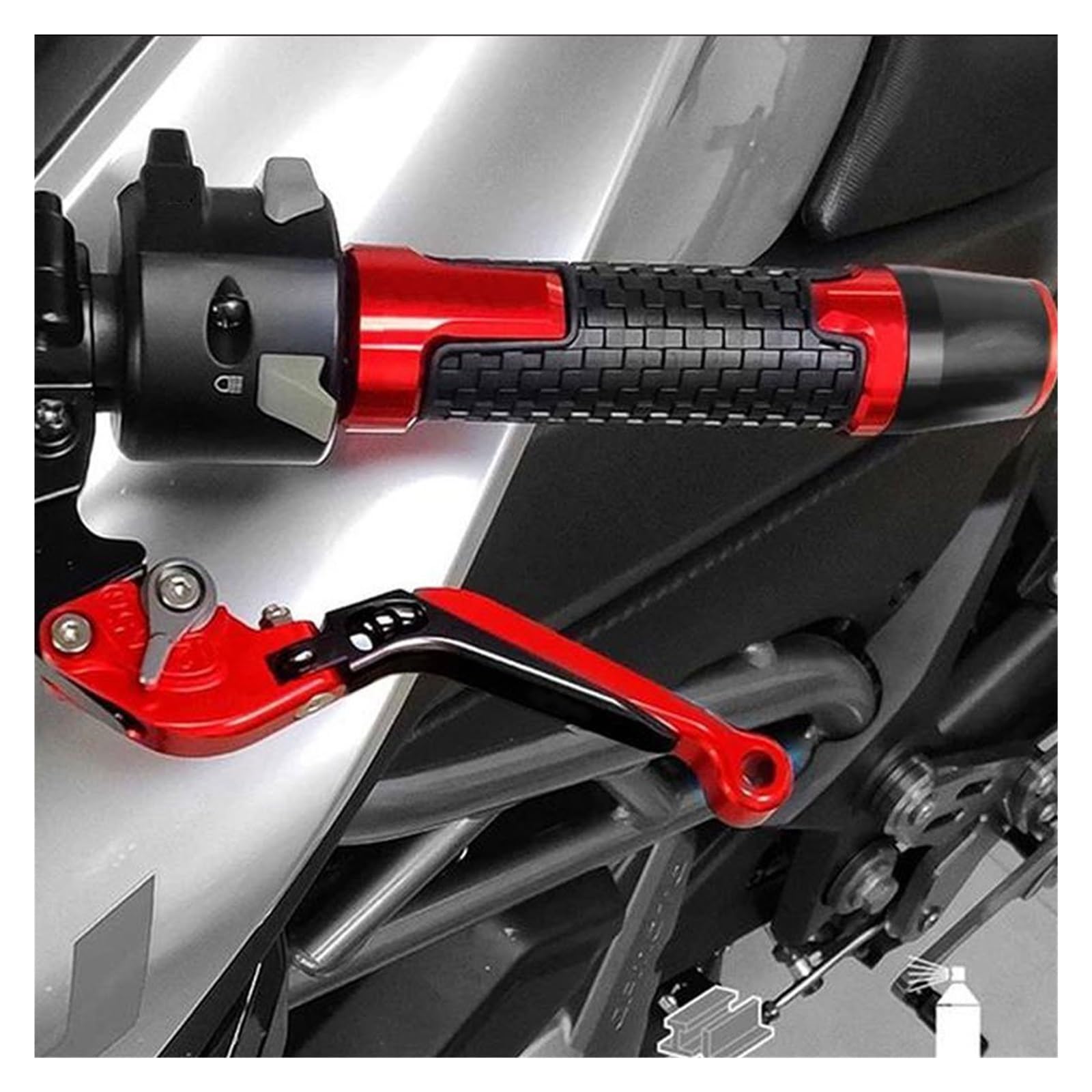 Poignées Motos pour Suzuki pour Burgman 650 400 125 200 AN650 AN400 pour Skywave 400 AN125 AN200Moto Guidon Poignées Extrémités Guidon Bouchon Fin Bouchon Poignées Professionnelles (Couleur : 6)