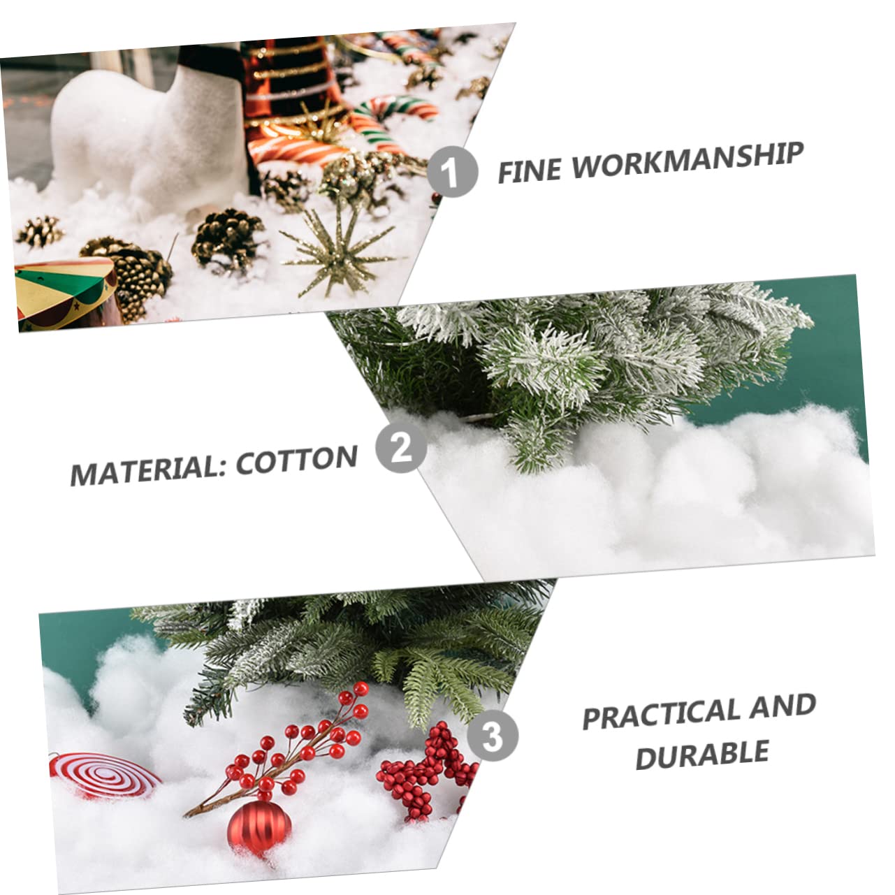 MAGICLULU 2 Stück Schneedecke Kunstschnee Dekoration Schneeflocken Dekorationen Weihnachtsdorf Zubehör Weihnachtsbrille Schneeflocken Pailletten Weihnachtsdekoration Schnee