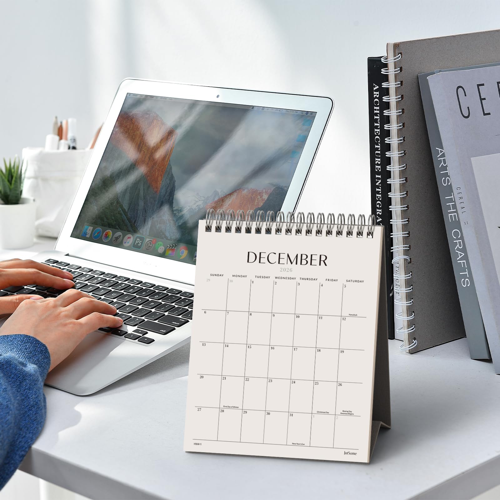 Calendario de escritorio 2026 (negro, pequeño)