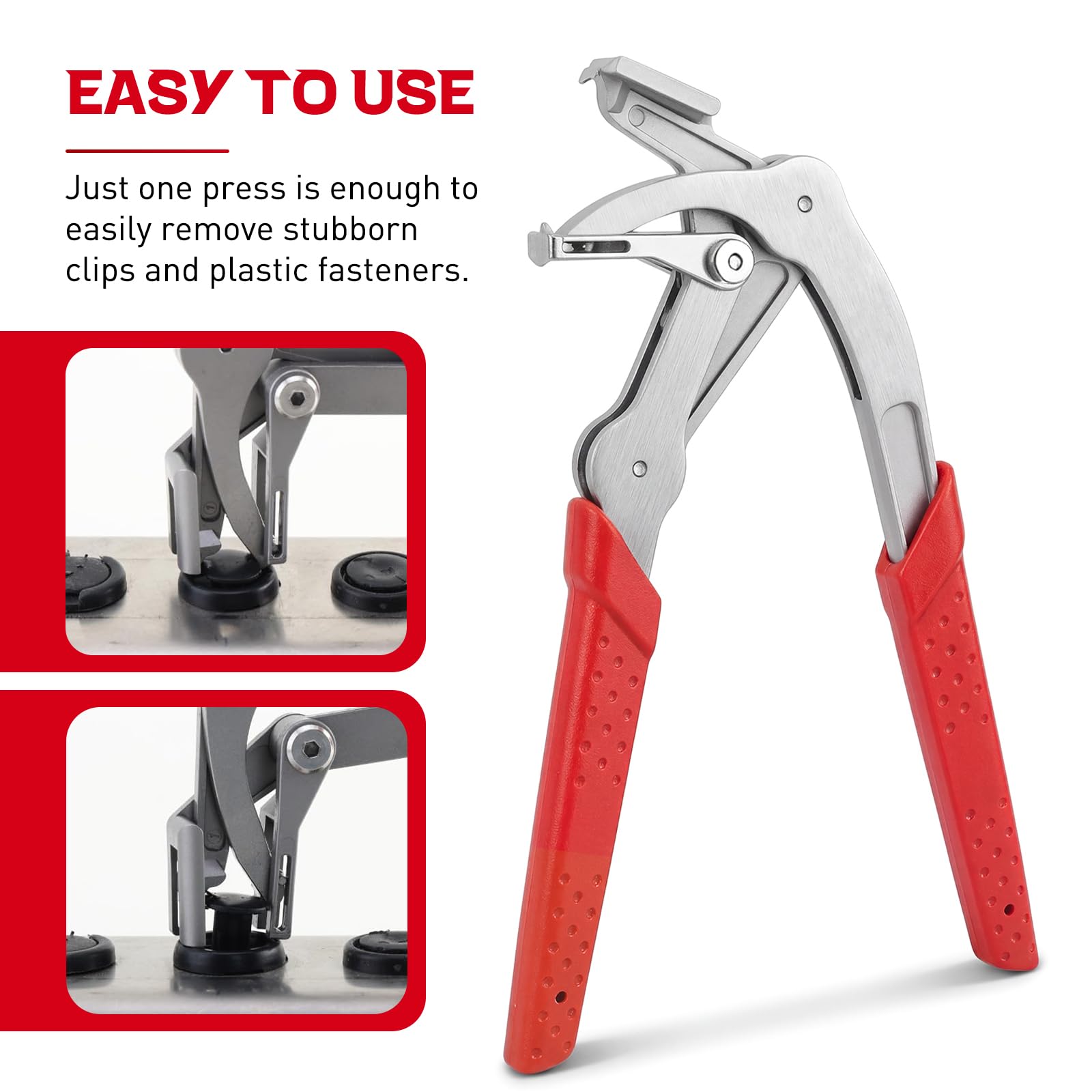 Car Clip Pliers Automotive, Labor-Saving Clip Removal Tool for Damage-Free Disassembly Panel Removal, Precision Panel Clip Pliers for Versatile Automotive Fasteners - 5