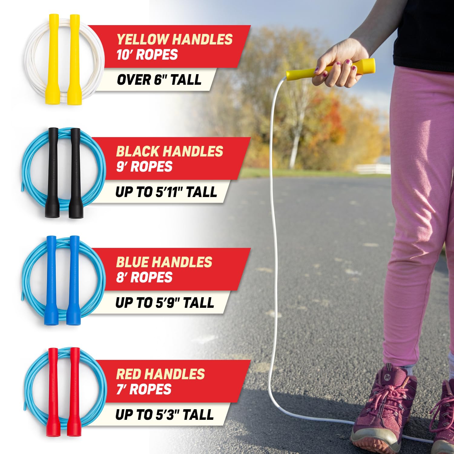 Buy Jump Ropes Corda per saltare freestyle con manico corto, corda flessibile per bambini alla liquirizia, corda per saltare lunga liscia e senza grovigli, corda per saltare per bambini per scuole