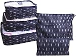 6 Set Packing Cubes Laundry Pouch, Travel Storage Bag Organizer Pouch, Luggage Packing Organizer Bags, Travel Cubes Compression Bags for Backpack Suitcases Travel Accessories(Hot Pink)