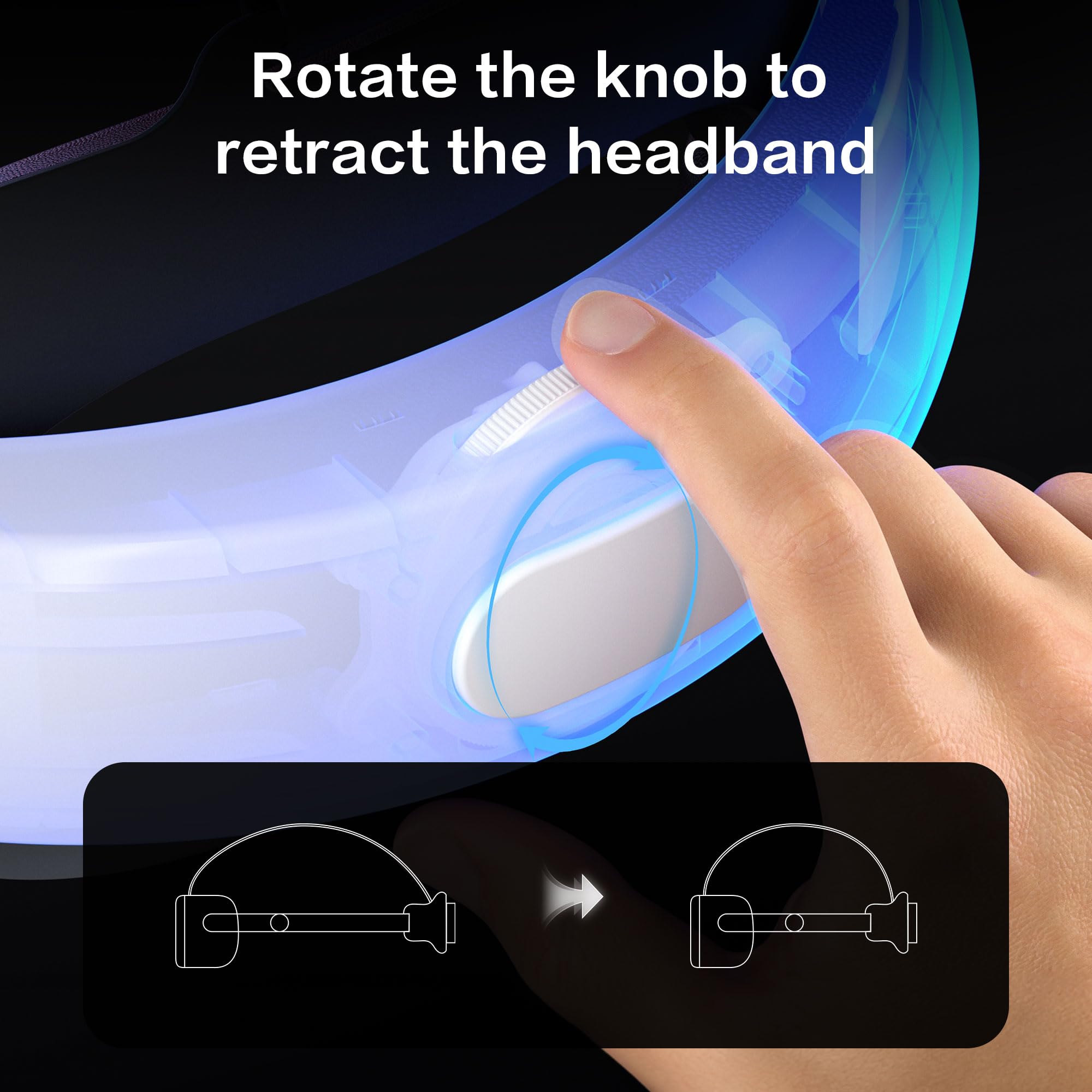 Correa de cabeza para Oculus Meta Quest 2, Elite Correa de repuesto ajustable para casco Meta Quest con ajuste de un clic, cojín de poliuretano para mayor comodidad y apoyo