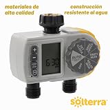 Solterra 28153 Temporizador de manguera de dos tomas de un solo dial, gris