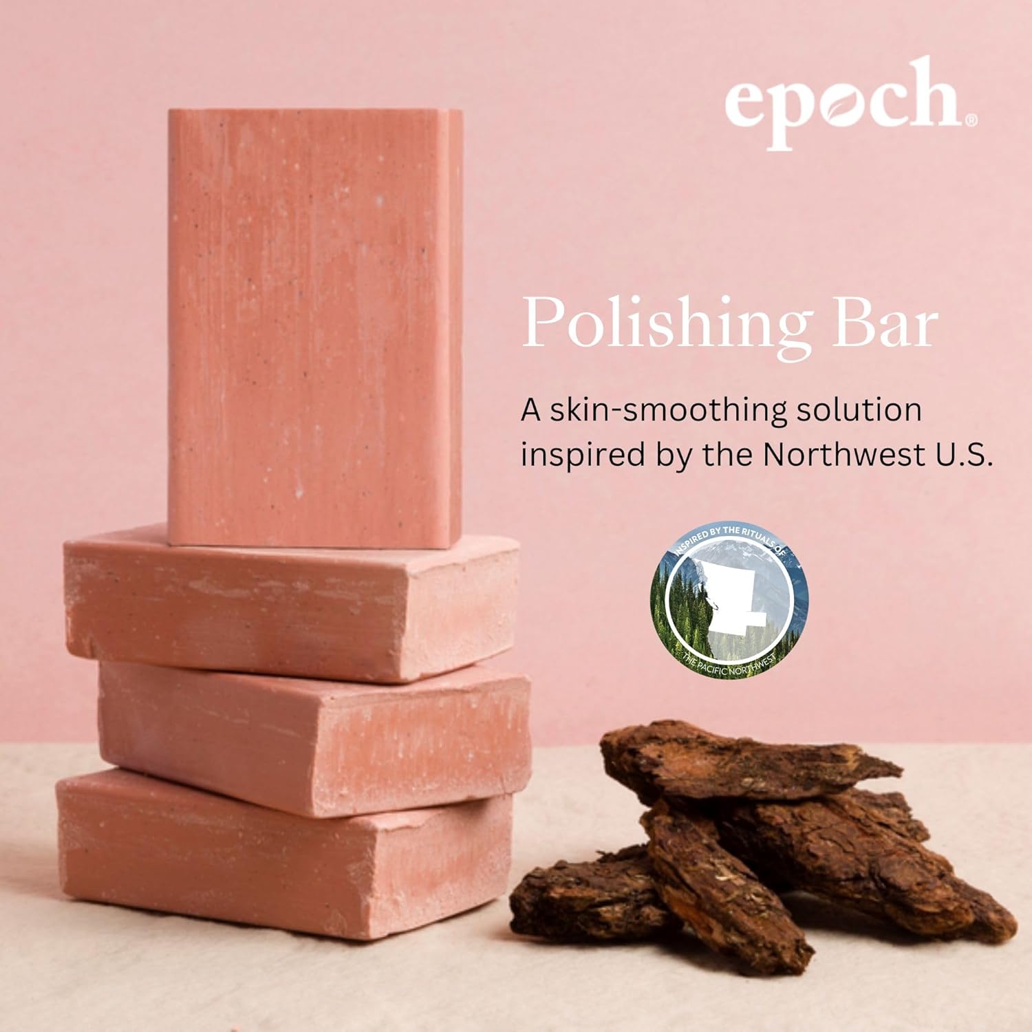 Nu Skin Epoch Polishing Bar | Ethnobotanical Skin Cleansing and Polishing Bar with Glacial Marine Mud | Discover the Tradition of Sisku’pas Bark from the Northwest United States | 1 Pack
