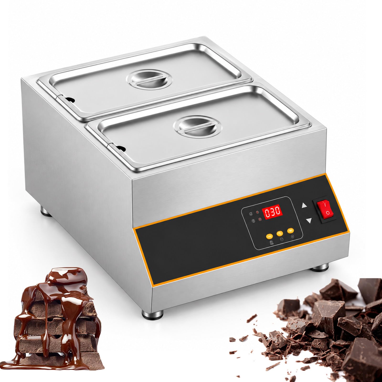 Macchina per Fusione di Cioccolato, Pentola Elettrica di Fusione 2-Tank