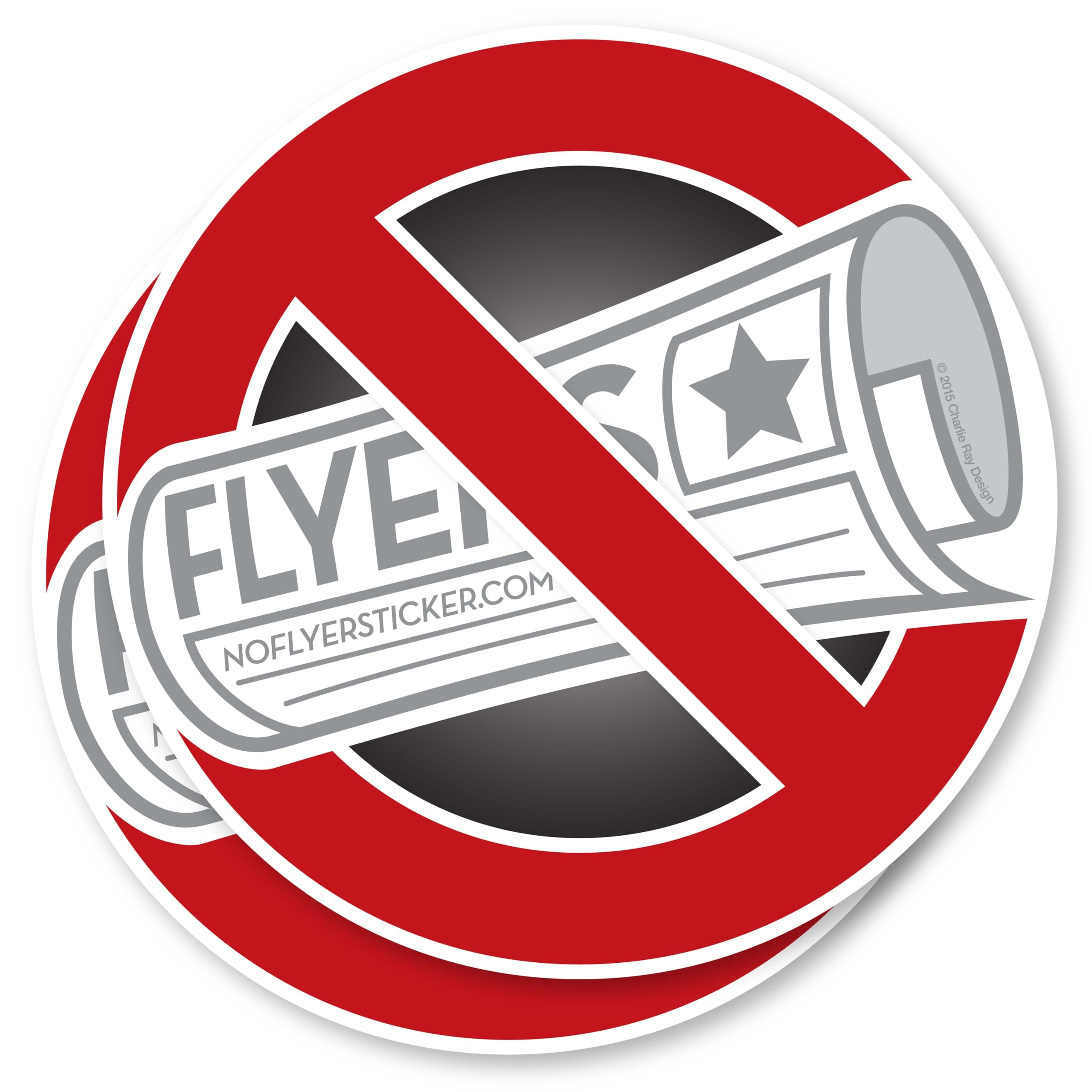 No Flyers Sticker Black No Flyers Letterbox Sticker & Magnet (2-Pack) Combo To Stop Junk Mail