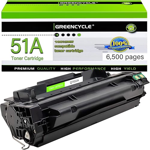 greencycle Cartucho de tóner compatible con HP 51A Q7551A Uso para Laserjet P3005 P3005D P3005N P3005DN P3005X M3035MFP M3035XS MFP M3027MFP