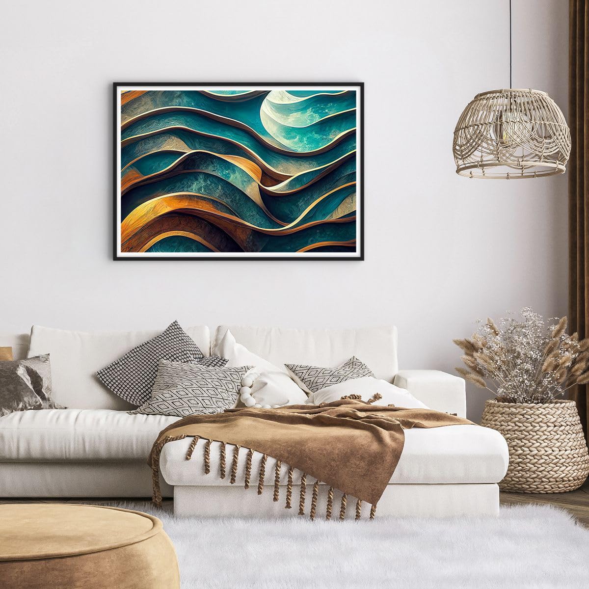 ARTTOR Poster da Parete 100x70 cm Cornice Nera Astratto Arte - 5649 - P2B