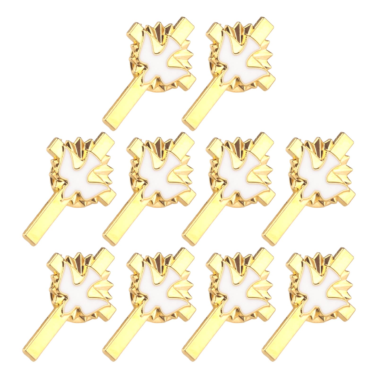 oringnat Elegant Doves Crosses Lapel Pin Unique Doves Crosses Brooch Adornment Individualized Badge Pin for Daily Wear