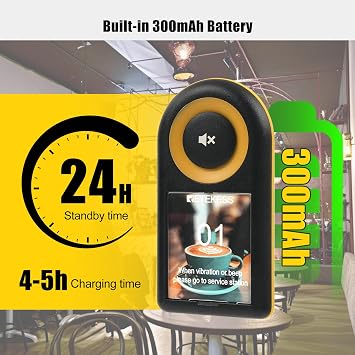 Retekess TD169 Restaurant Pager System, Beepers for Restaurants, 20 Pagers | for Food Truck, Church, Hotel, Club, IP55 Waterproof, 1640ft Distance, 31 Prompt Modes, OneKey Mute