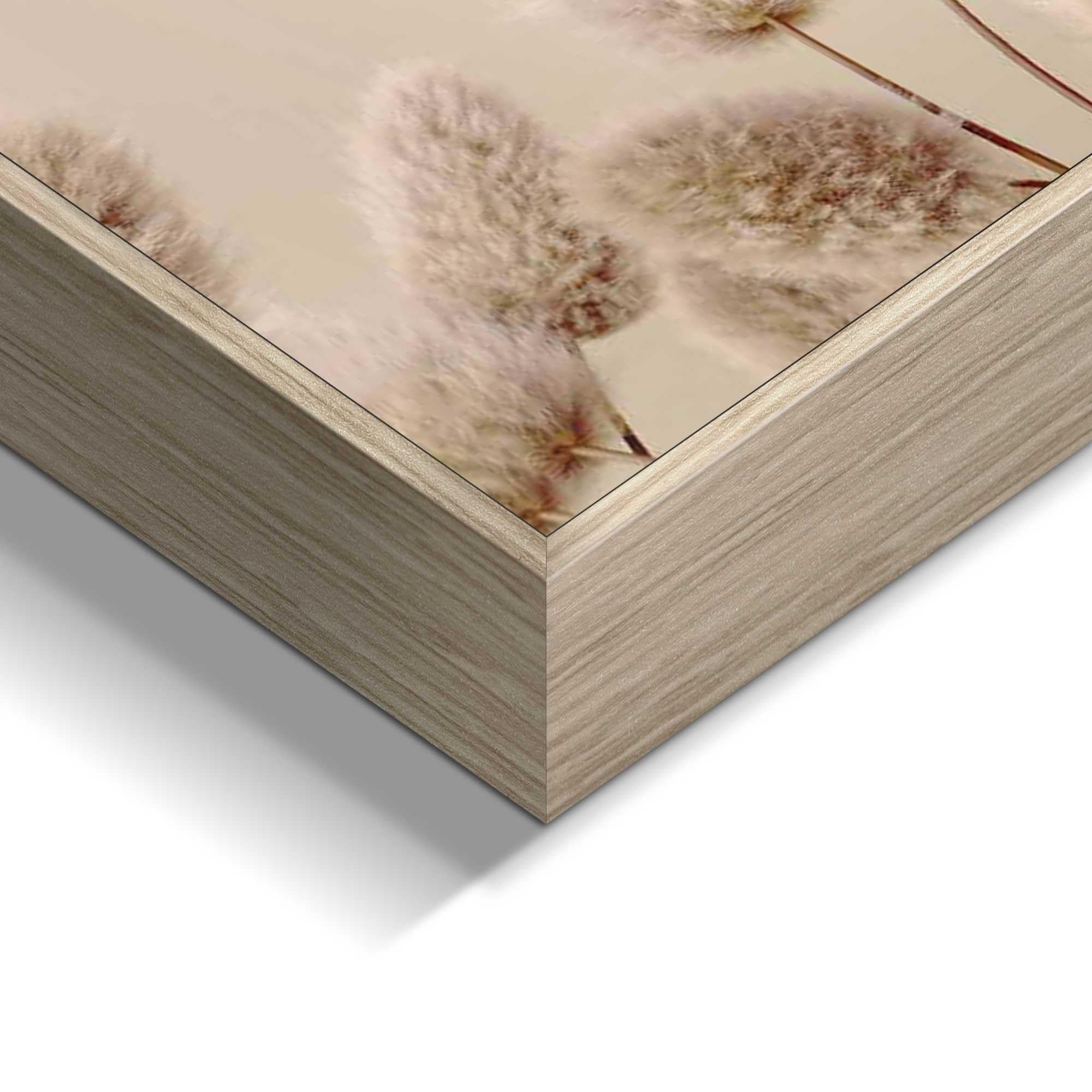 REINDERS Wandbild, Highlander in Blumen, Wohnzimmer, Bilder, Wanddeko, Room Decor, MDF, Beige, 90 x 60