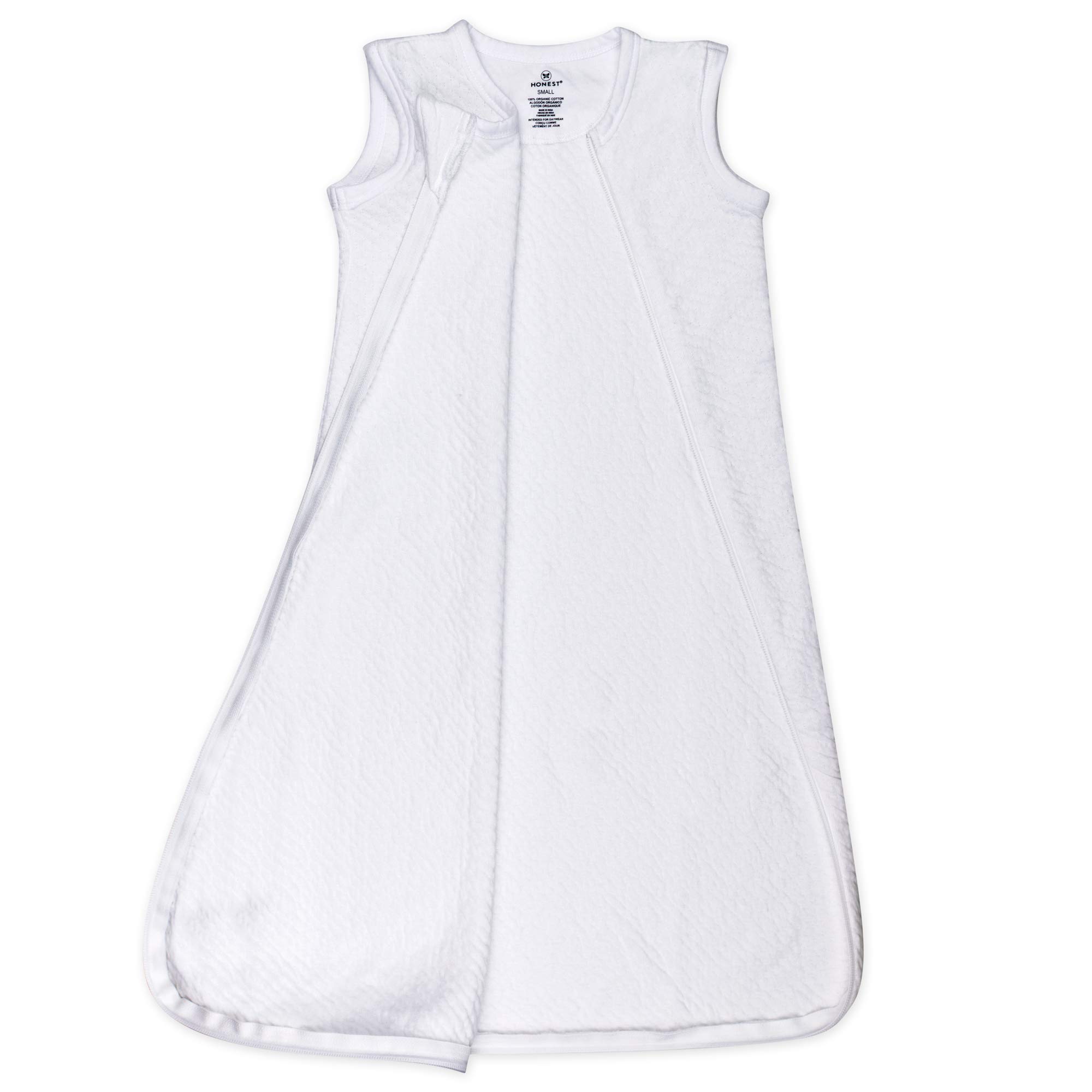 HonestBaby Manta para bebé de algodón orgánico, color blanco brillante, tamaño mediano