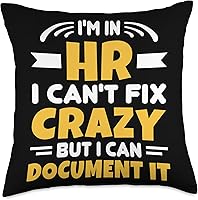 Vista 5 de Gifts for HR Manager & Human Resources Team Fix Crazy But Can Document It - Almohada de gestión de recursos humanos, 16 x 16 pulgadas, multicolor