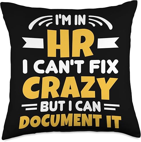 Miniatura 5 de Gifts for HR Manager & Human Resources Team Fix Crazy But Can Document It - Almohada de gestión de recursos humanos, 16 x 16 pulgadas, multicolor