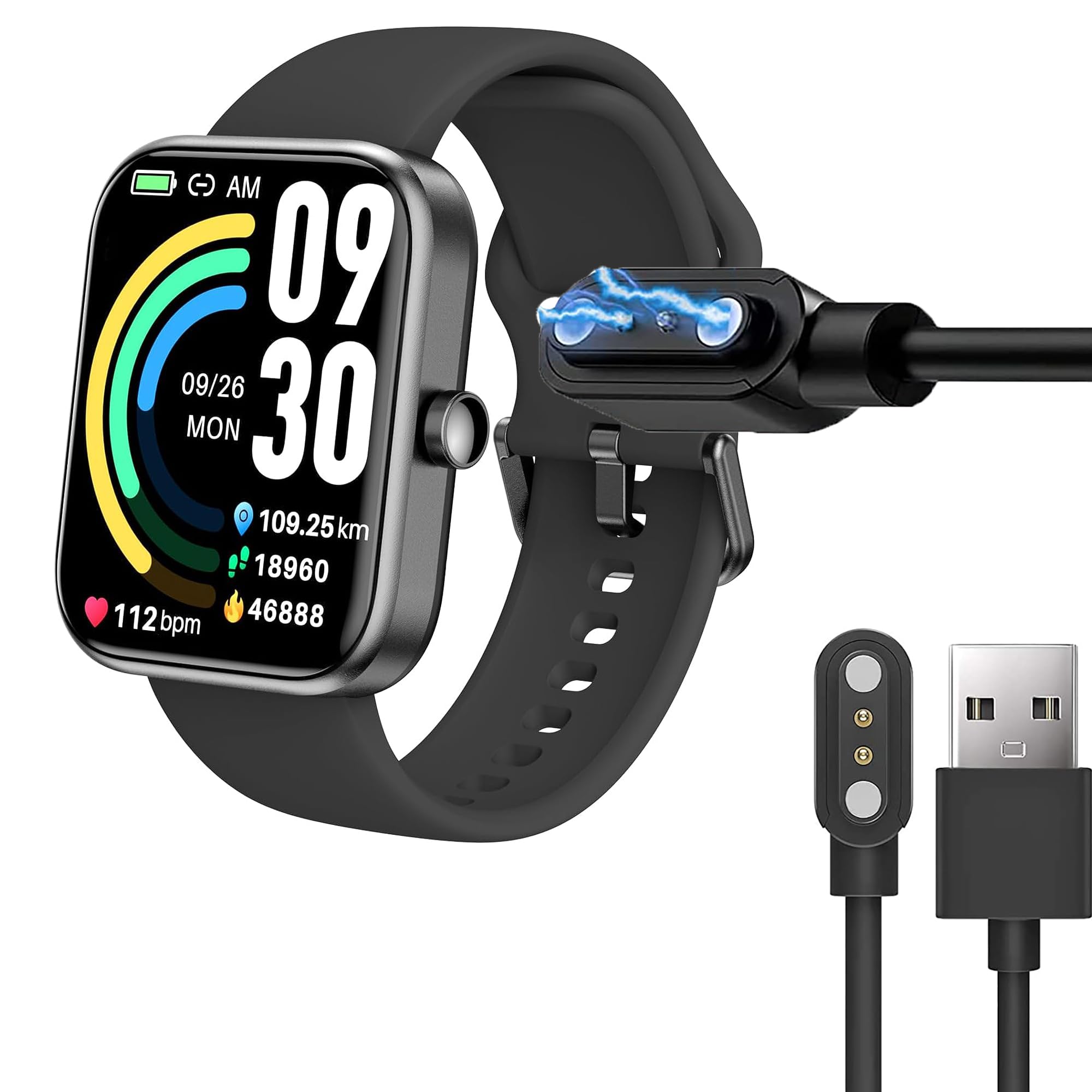 Lamshaw Compatible with TOZO S3 Smart Watch Charger, Magnetic USB Replacement Charging Cable Compatible with TOZO S3, S4, S5 1.78