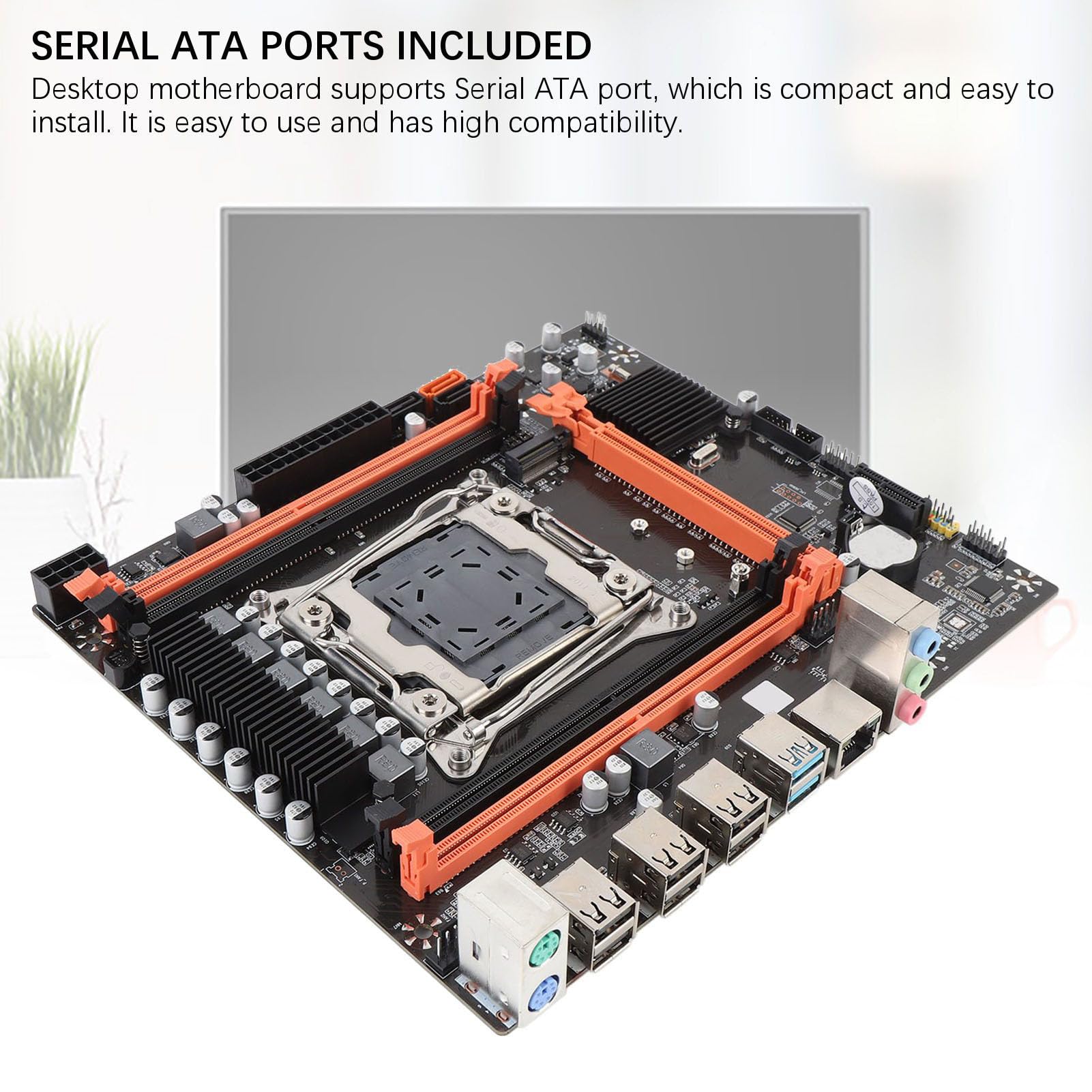 Cocoarm Scheda Madre X99H M ATX, Mainboard DDR4 LGA 2011-3 con 4 DIMM 128GB M.2 NVMe USB 3.0 VGA HD per E5 V3 V4 I7 58xx 68xx Aggiornamento Assemblaggio PC Desktop
