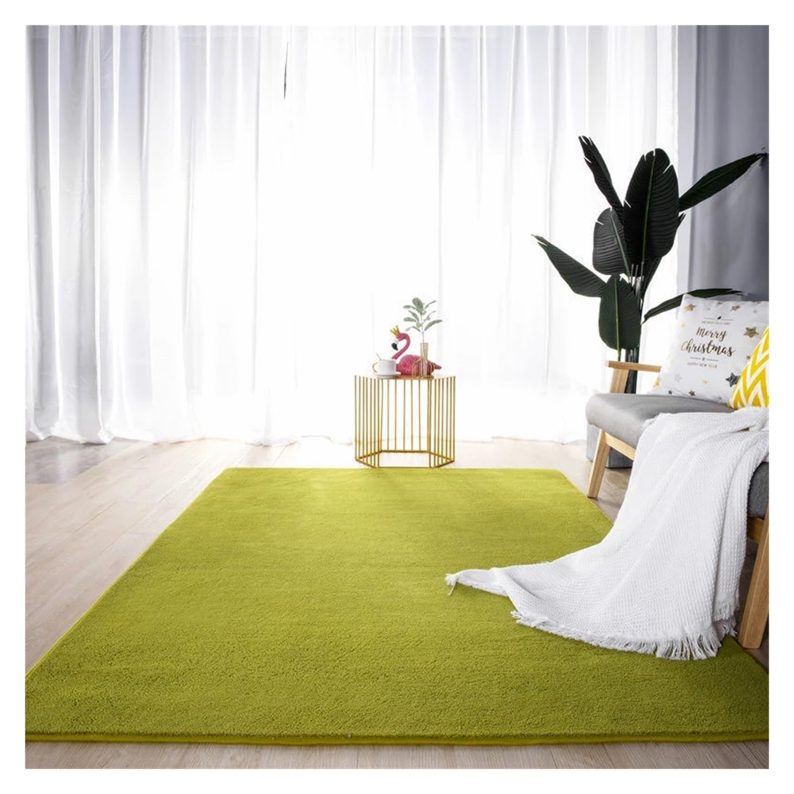 Tapis en velours corail épais et antidérapant de 80x160cm pour sol de salon