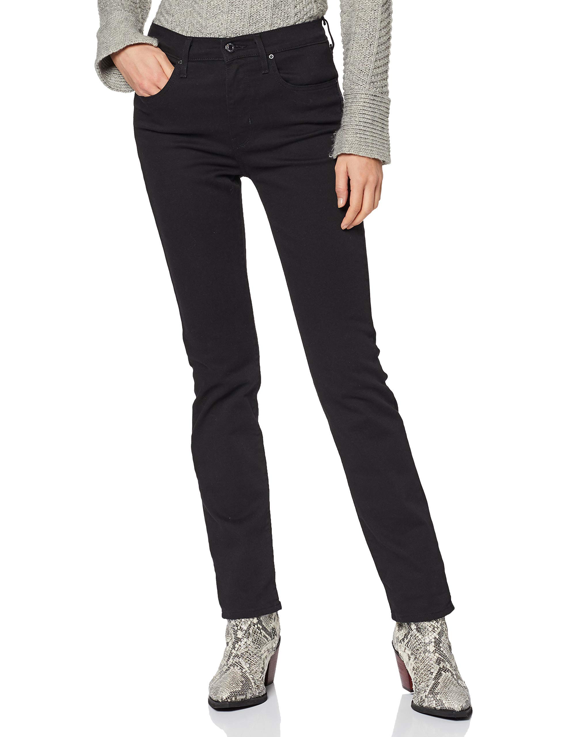 Levi's Black 724 High Rise Straight Jeans W30 L30