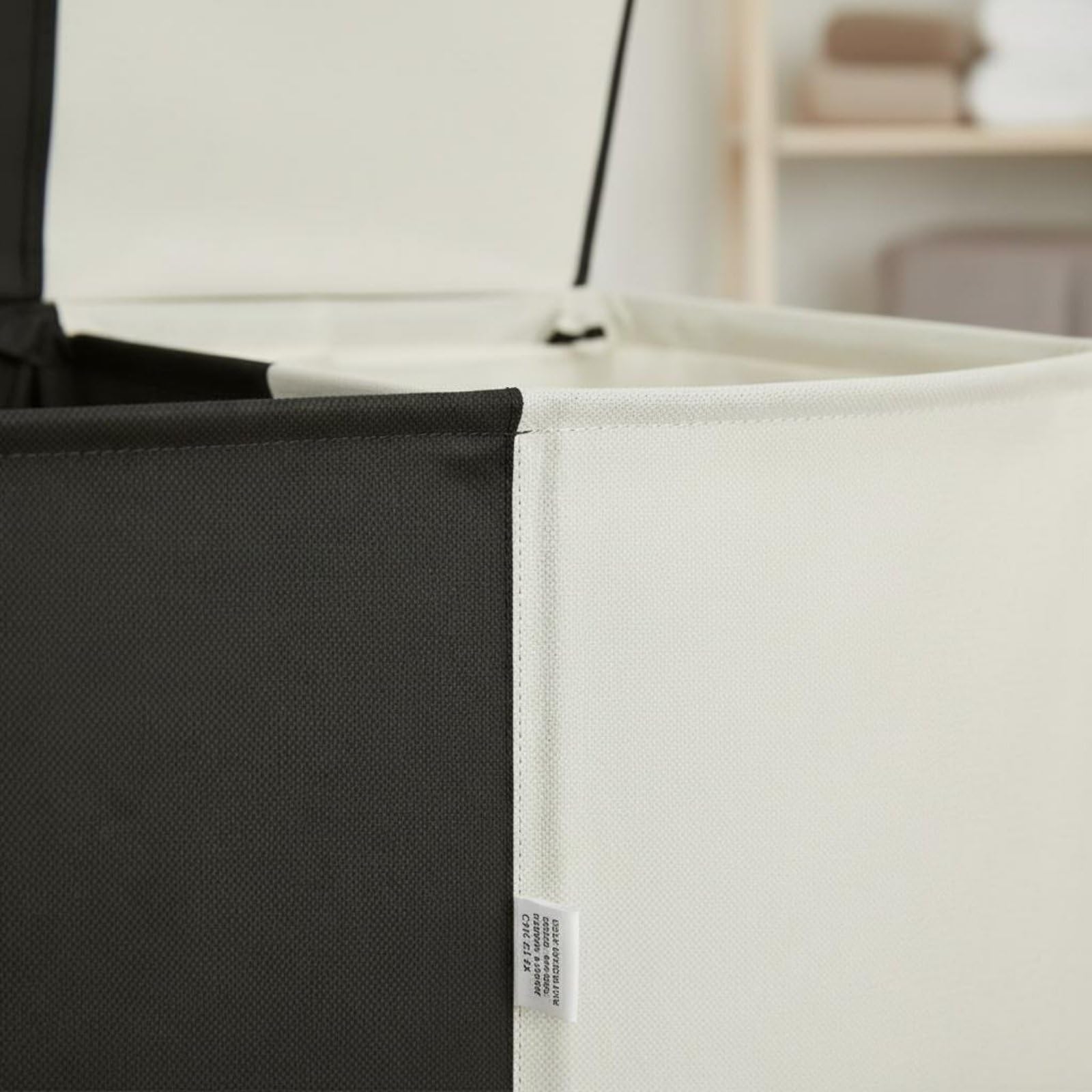 Qianly Cesto de Ropa Plegable Cesto Hamper Organizador Doble Compartimento para Bolsas Interiores Lavables Fácil Limpieza Plegable Apto para Dormitorio Sala Armario Lavandería