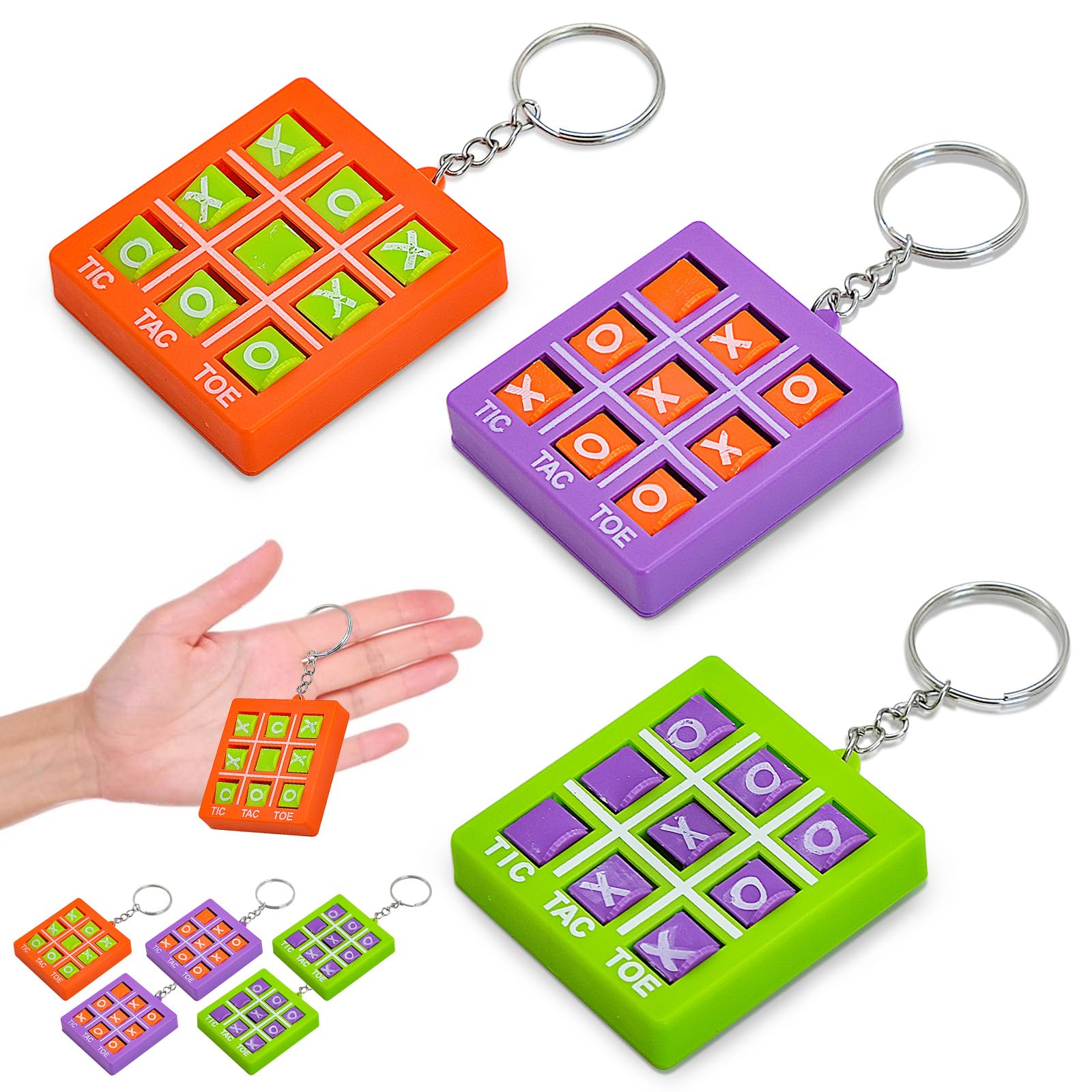 KIRZAX 4 Pezzi Tic-Tac-Toe Gioco Tris Bambini, Gioco Educativo Tic-Tac-Toe, Regalo per Feste di Compleanno, Idea per Casa e Scuola