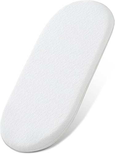 Cubrecolchón de moisés, colchón de espuma viscoelástica de gel con funda extraíble (30 x 15 pulgadas), apto para cuna Dream On Me Lacy, cuna