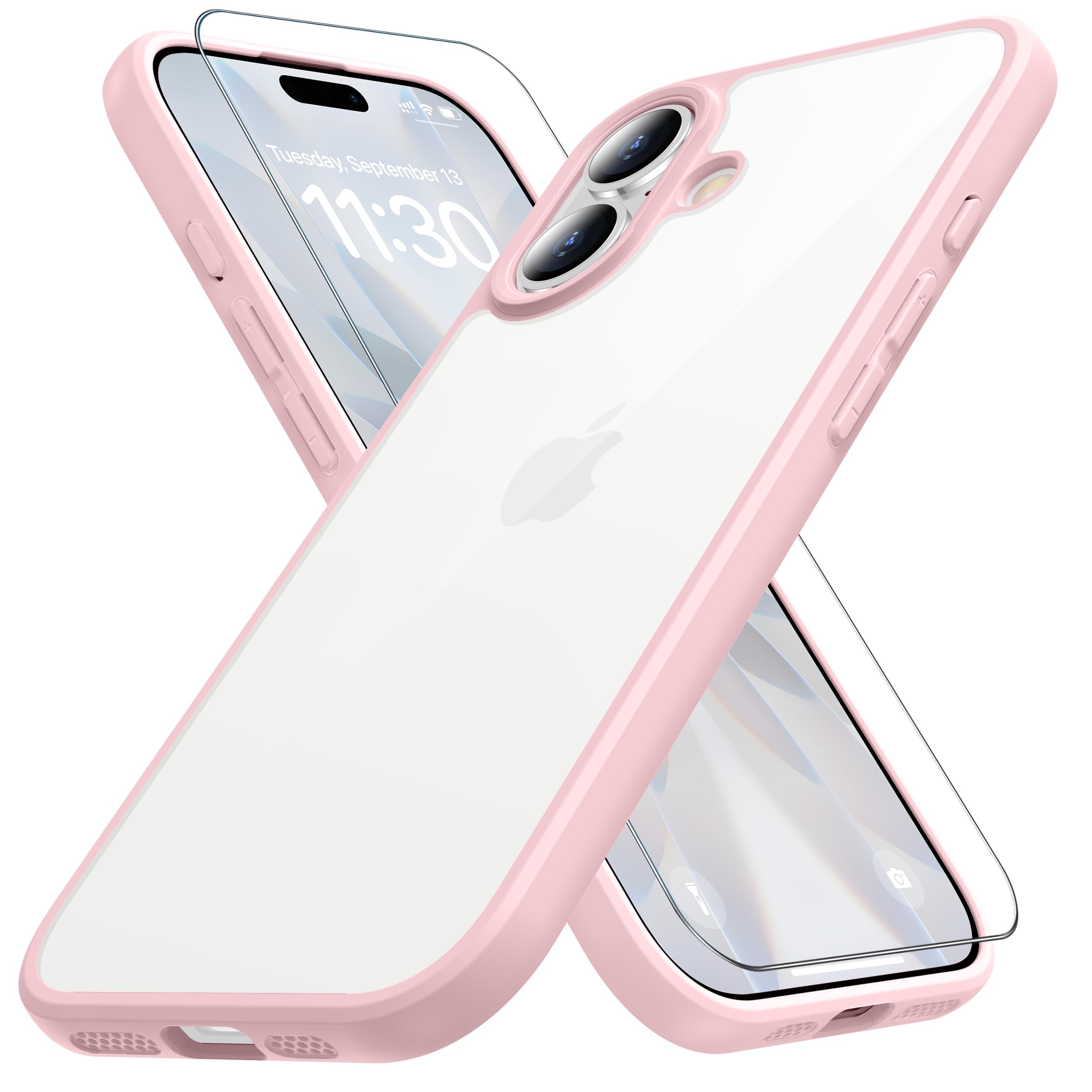 iPhone ピンク 本体 保護フィルム付き Amazon.co.jp: iPhone17 用 ケース ピンク 耐衝撃 ガラスフィルム付き