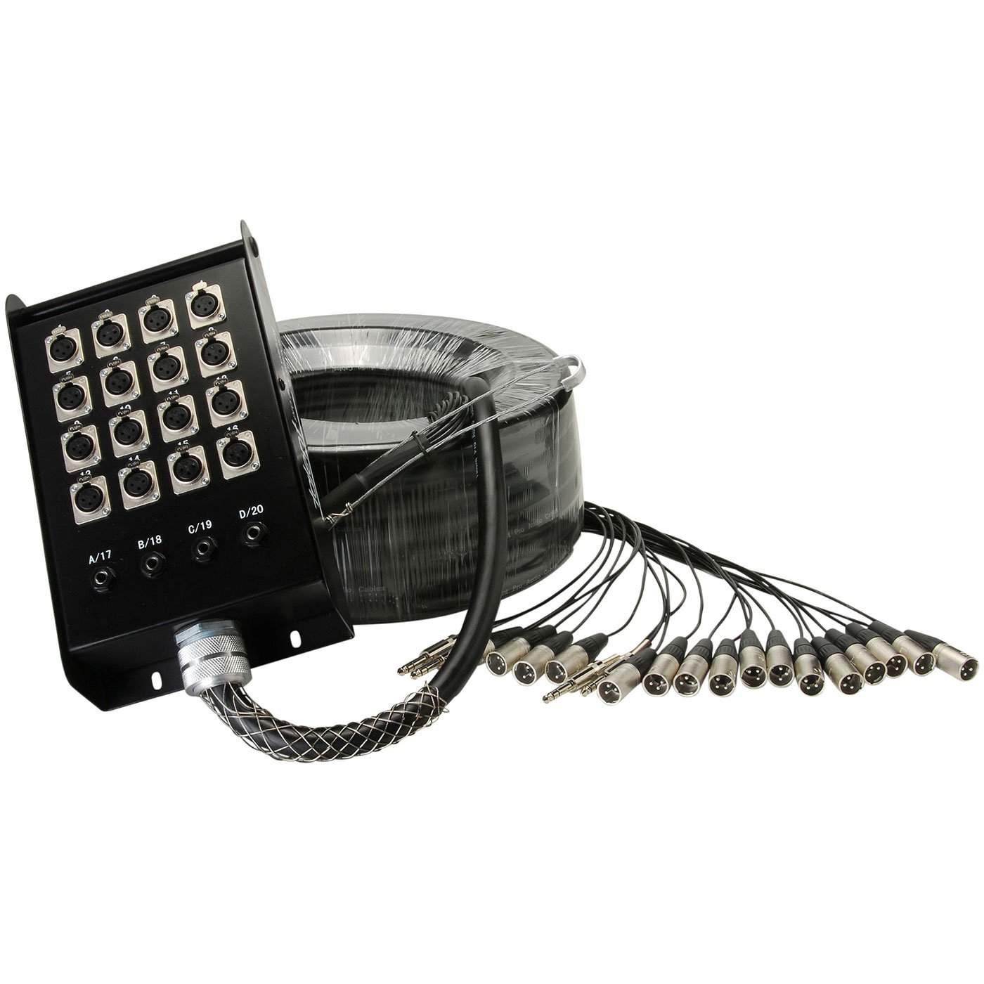 Talent SS164XQ150 Stage Snake 16x4 XLR Send TRS Return 150 ft.