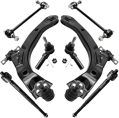 Detroit Axle - Kit de 8 piezas de extremo delantero para Chevy Cobalt HHR Pontiac Pursuit 2005-2011, 2007-2009 G5, 2 brazos de control inferiores