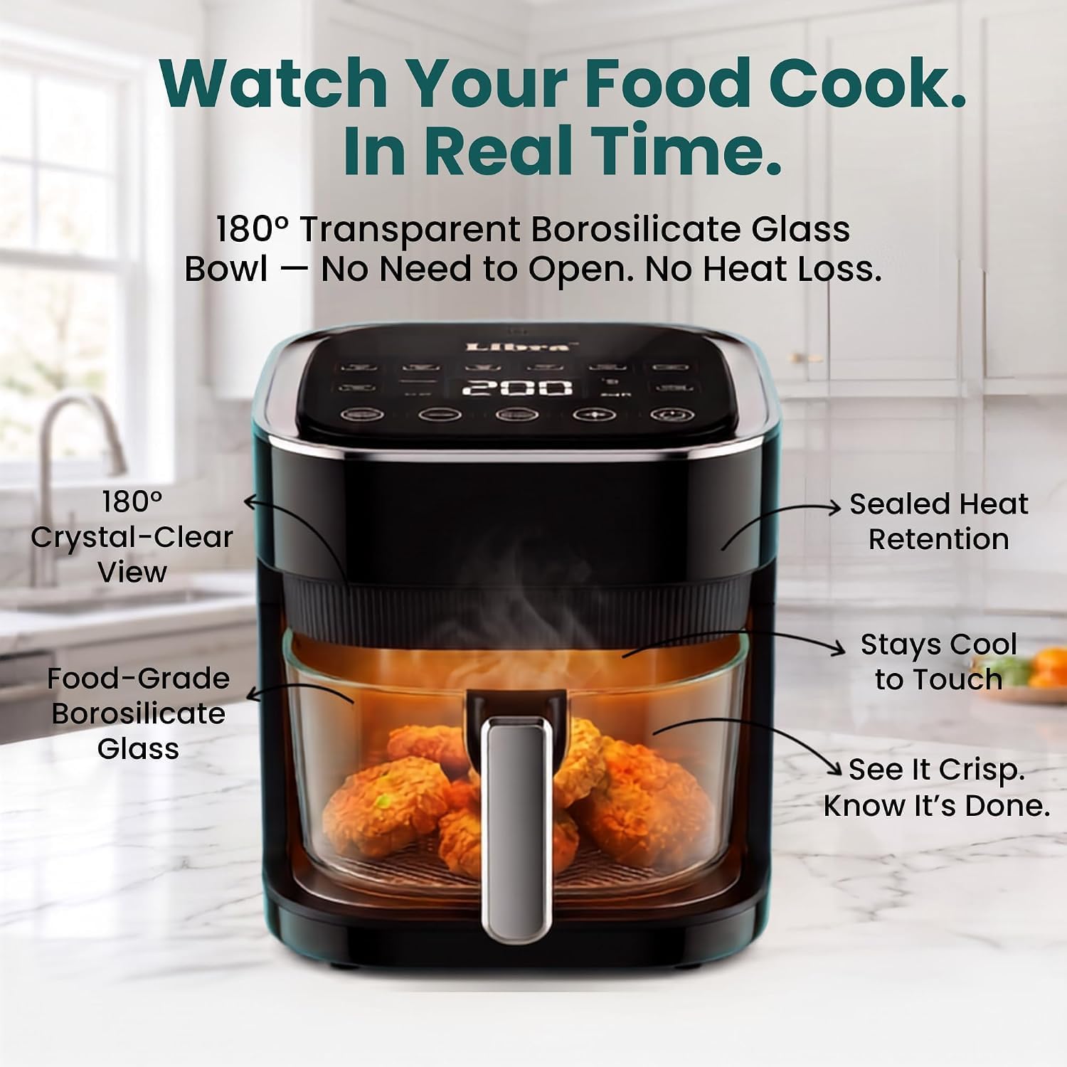 Libra Glass Air Fryer Oven - Healthy & Versatile -4