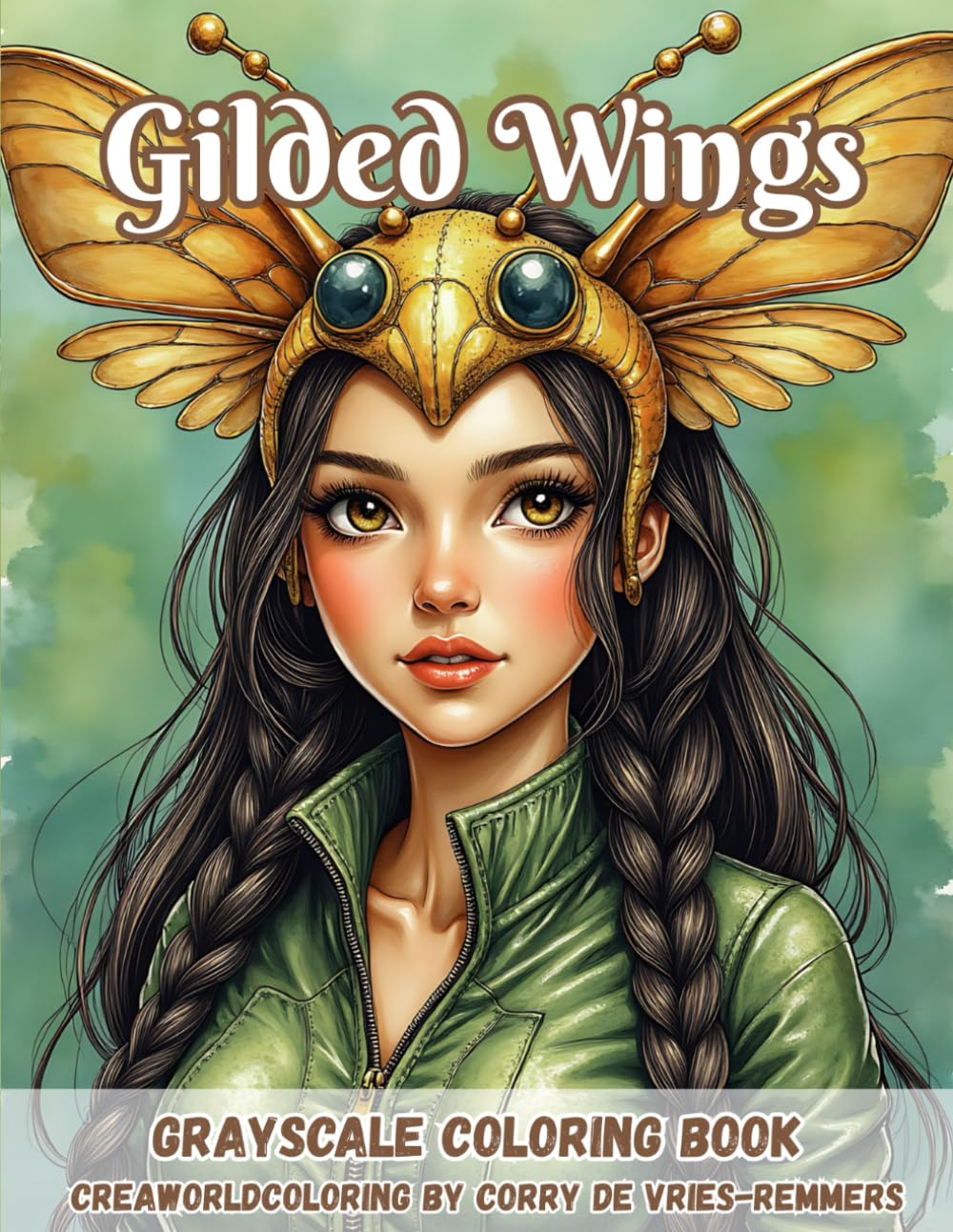 Gilded Wings: A Fantasy Fashion Coloring Book of Enchanted Insect Crowns