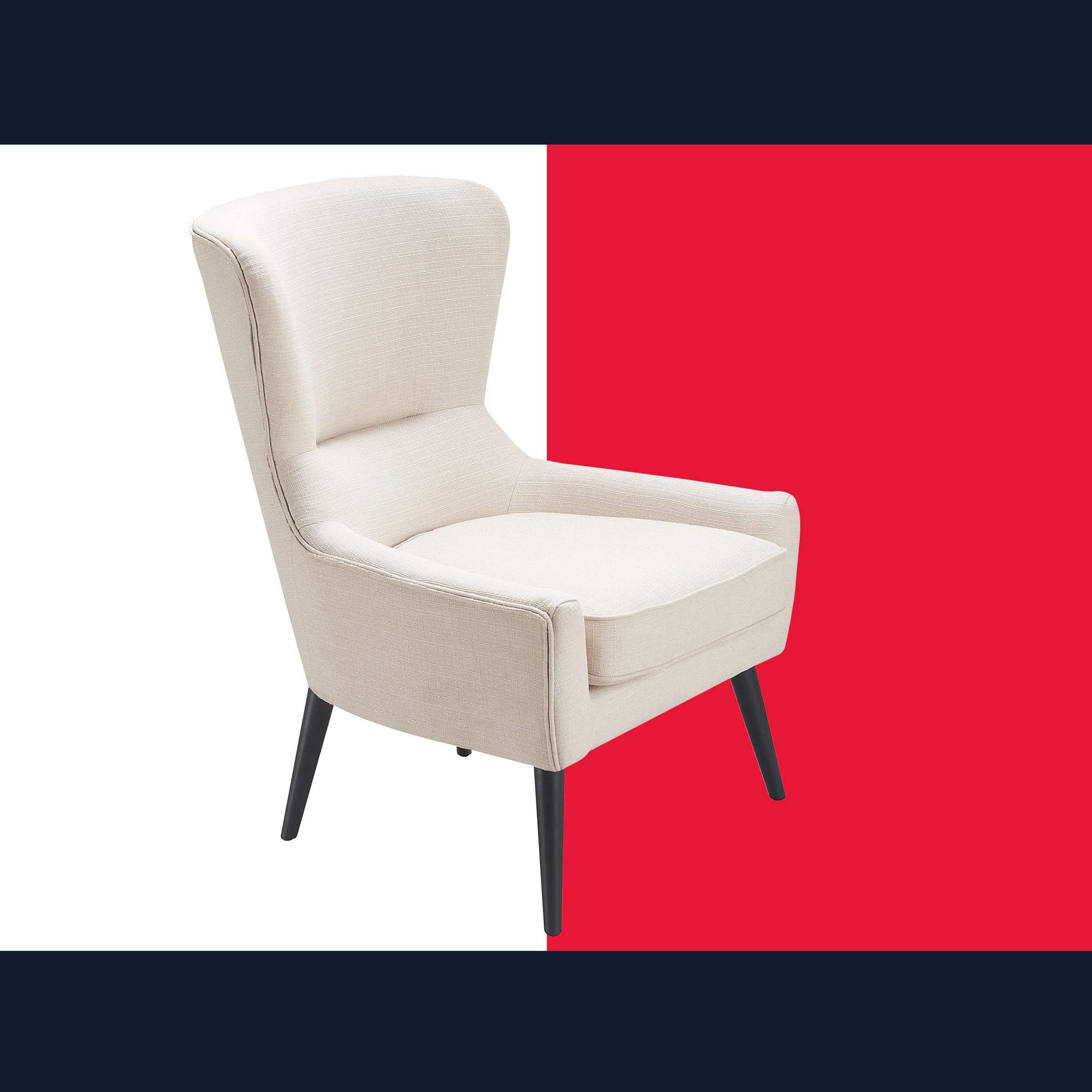 Auburn Wingback Chair, Ivory