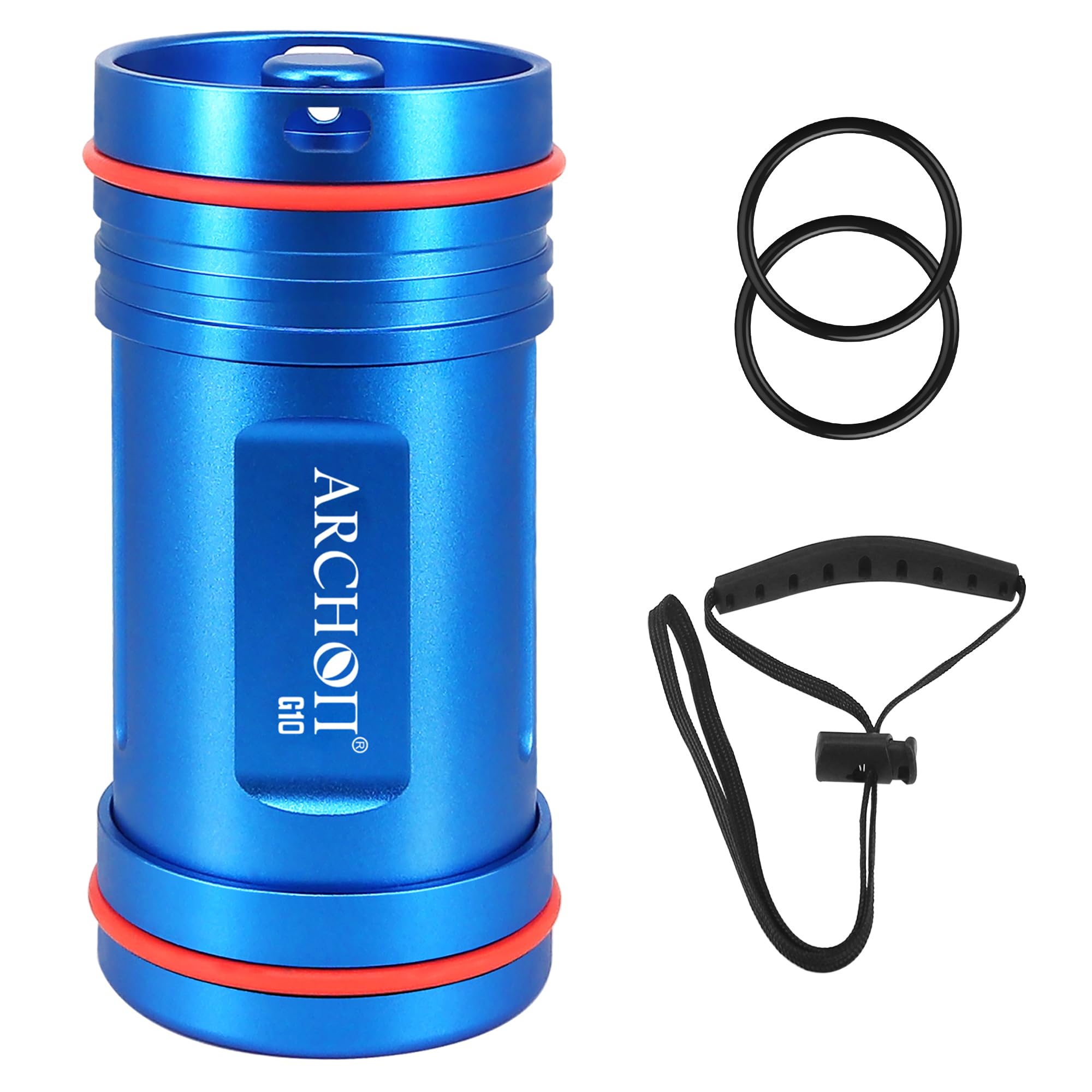 ARCHON Aluminum Alloy Waterproof Car Key Holder FOB Case, Keychain Dry Storage Box for Swimming,Diving Essential, Small Bag Kit for Boating