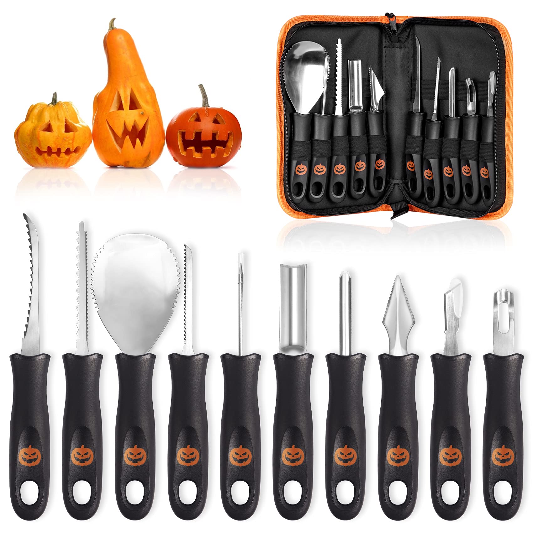 UDIKEFO Halloween Pumpkin Carving Set, 7 Pieces Pumpkin Carving Set