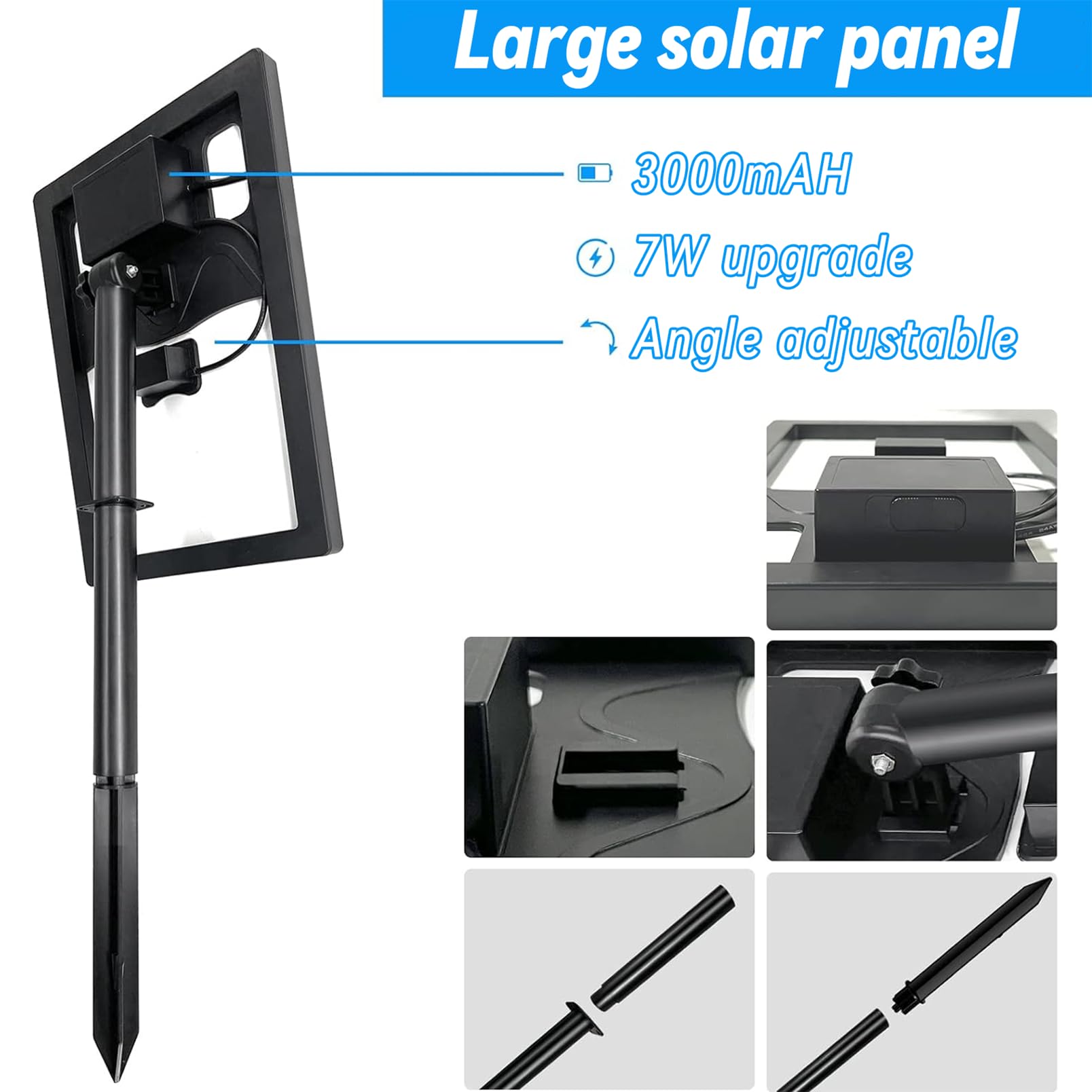 Fontanna solarna 7 W z pilotem zdalnego sterowania, podwójna fontanna, solarna pompa do stawu, pompa wodna wbudowana bateria 3000 mAh, pompa solarna z 10 stylami fontanny do ogrodu