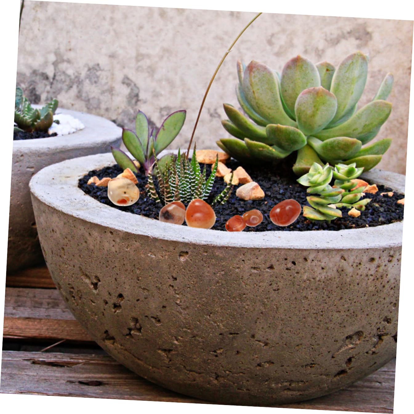 Ciottoli Decorativi da Giardino 500g in Pietra Yuhua, 1 Confezione | Lavorazione Fine, Bordo Liscio, per Decorazione Esterna e Spazi Outdoor