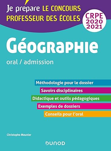 Géographie - Professeur des écoles - oral / admission - CRPE 2020-2021 (2020-2021)
