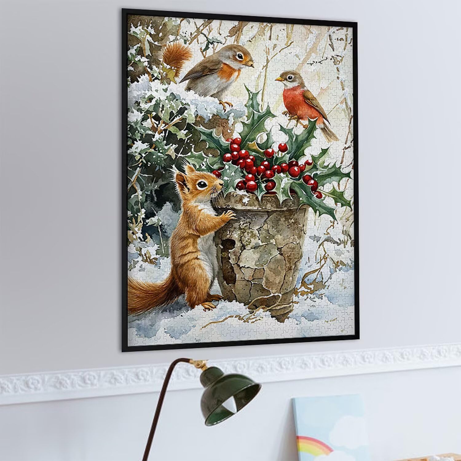 1500 Pezzi di Puzzle, uccello scoiattolo1500 Pezzi di Puzzle per Adulti, Regalo di Anniversario, Regalo di Natale, Decorazione Della Casa, Prevenzione Della Degenerazione Cerebrale Negli Anziani v801