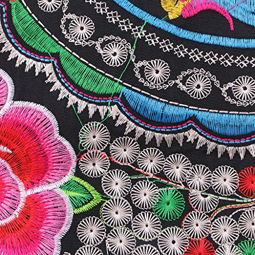 yotijar 3x Bolsa de Flores Bordada Multicolorida com Contas de Madeira Bolsa de Praia para Telefone