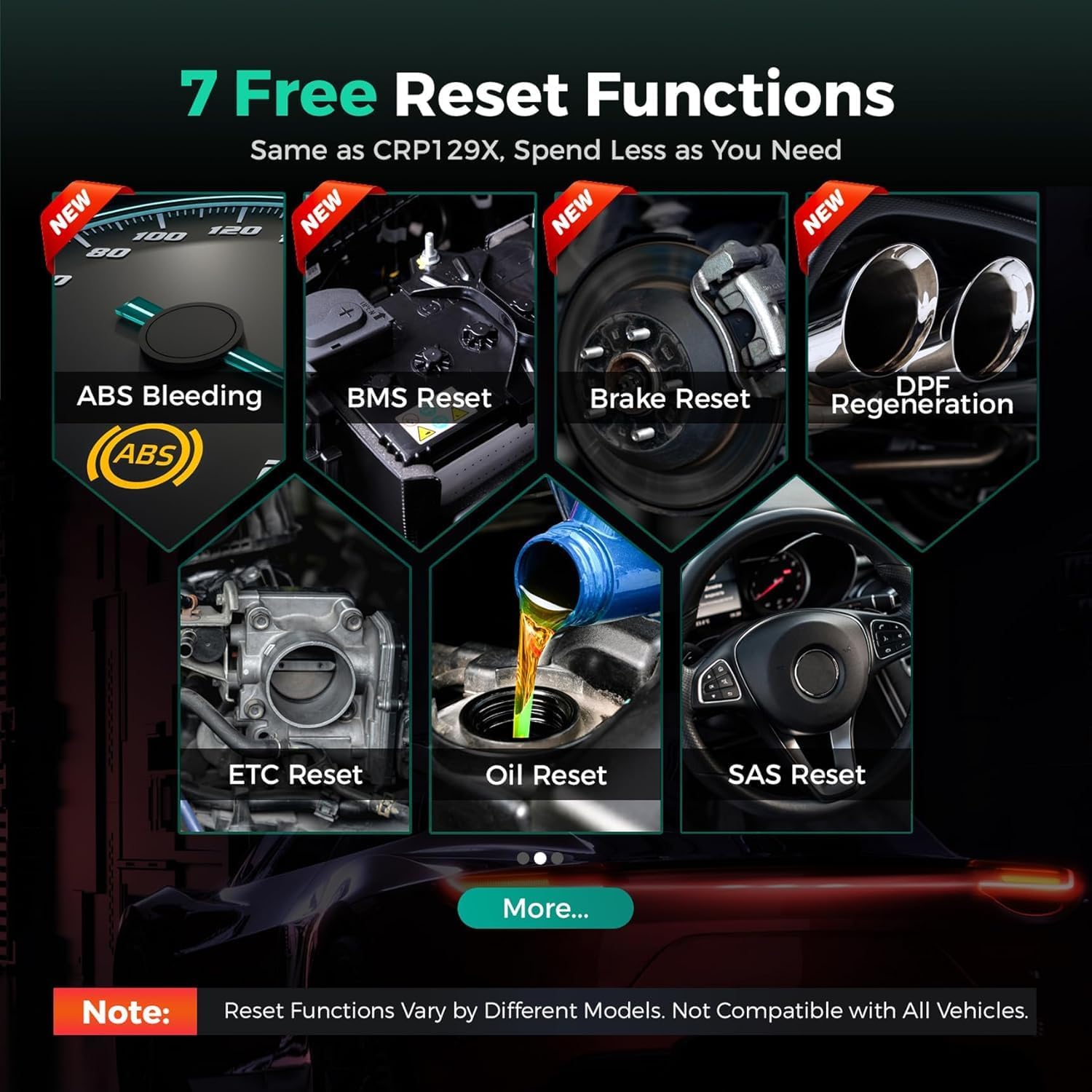 LAUNCH OBD2 Scanner 2026 US Ver. CRP123X V2.0 Elite, 7 Reset Scan Tool, FCA SGW, Engine ABS SRS Transmission Code Reader, Cloud Report, Lifetime Free Wi-Fi Update Diagnostic Tool, Battery Test,AutoVIN