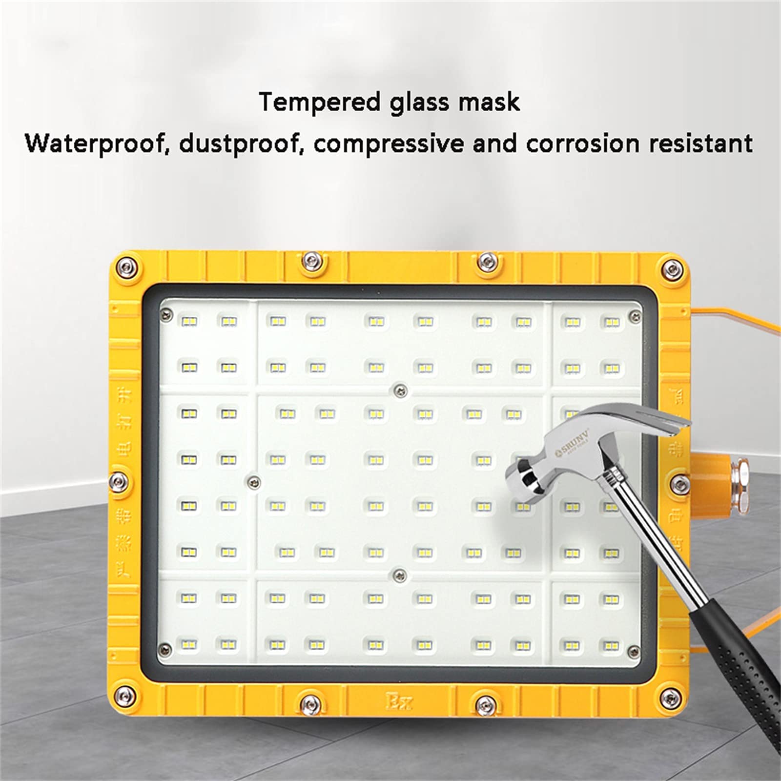 Zewnętrzne reflektory LED, przeciwwybuchowe, 100 W, 150 W i 180 W, światła bezpieczeństwa, oświetlenie robocze ścienne, wysoka przepuszczalność światła, używane na benzynie, 400 W