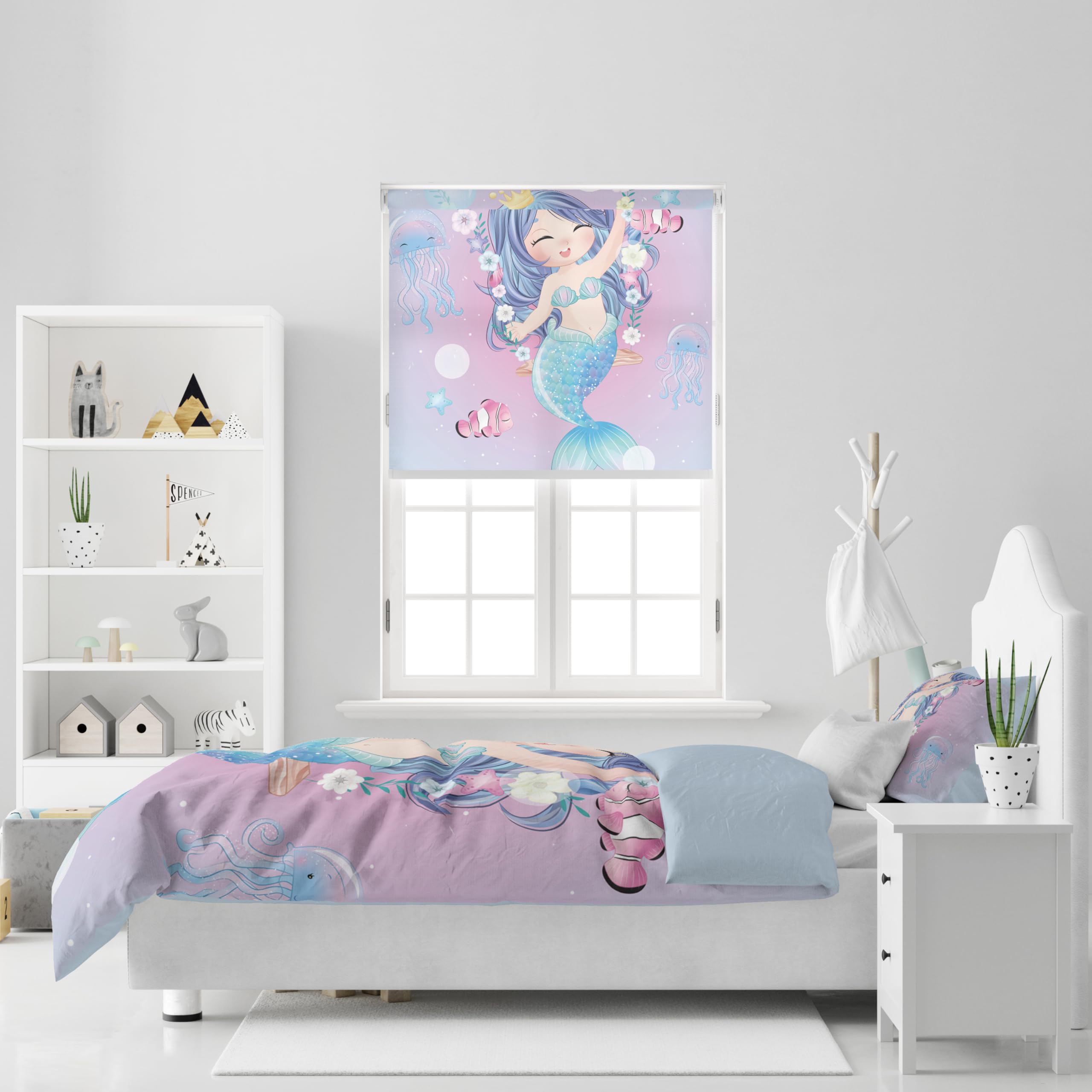 DJDEA Mermaid Cot Bed Duvet Cover Set 120x150cm - Image 4
