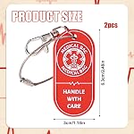 2pcs Medical Alert Tags for Bag, Medical Equipment Device Luggage Tag Red & White Warning for Suitcase Backpack Travel Safety