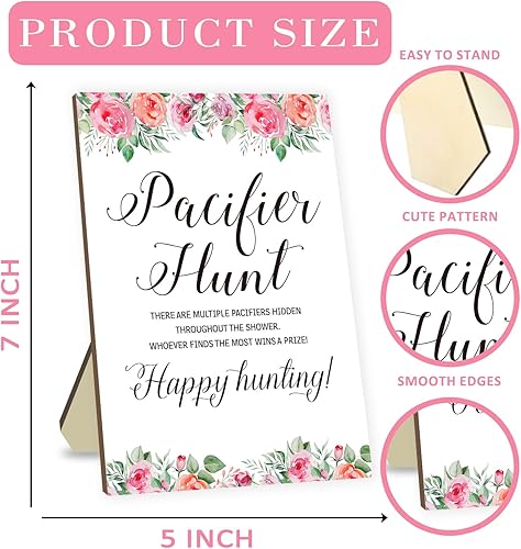 Miniatura 7 de Juego de caza de chupetes para baby shower, juego de caza de chupetes para bebés, juegos rústicos para baby shower, chupete de bebé, tablero de