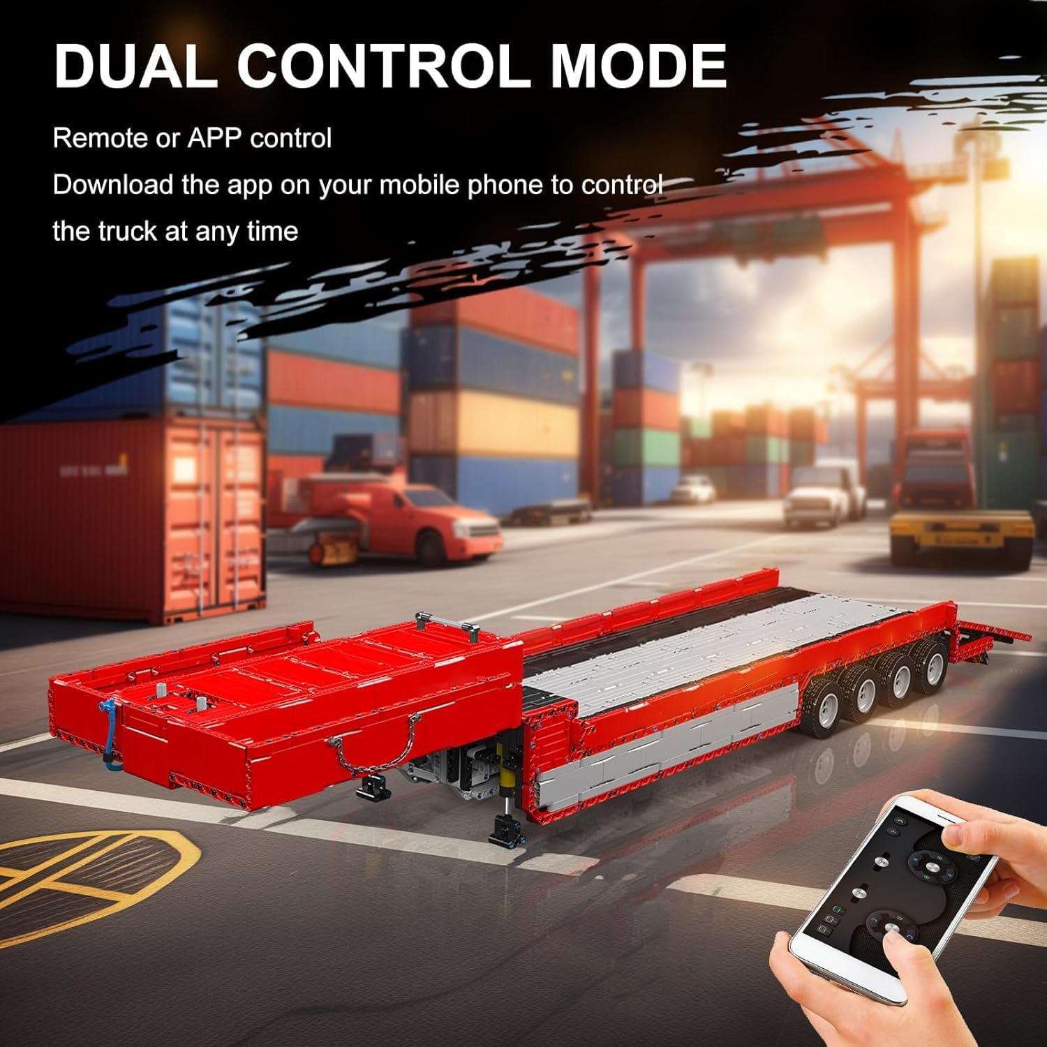 Amazon.com: Mould King Trailer Truck Technique Building Blocks