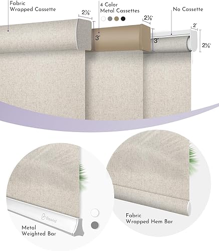 Miniatura 6 de Graywind Cortinas motorizadas de filtrado de luz compatibles con control remoto Alexa Google recargable, persianas inteligentes con cenefa para