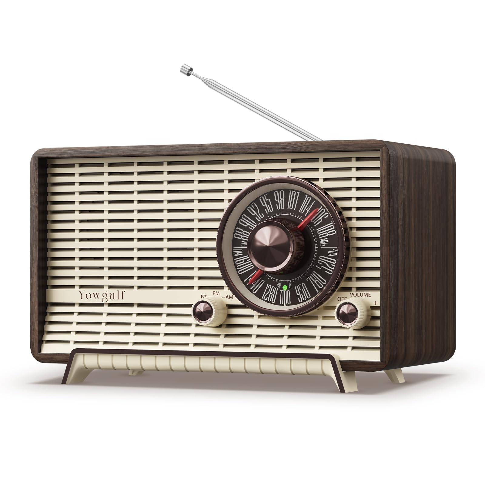 YOWGULF Classic Wood Table Radio