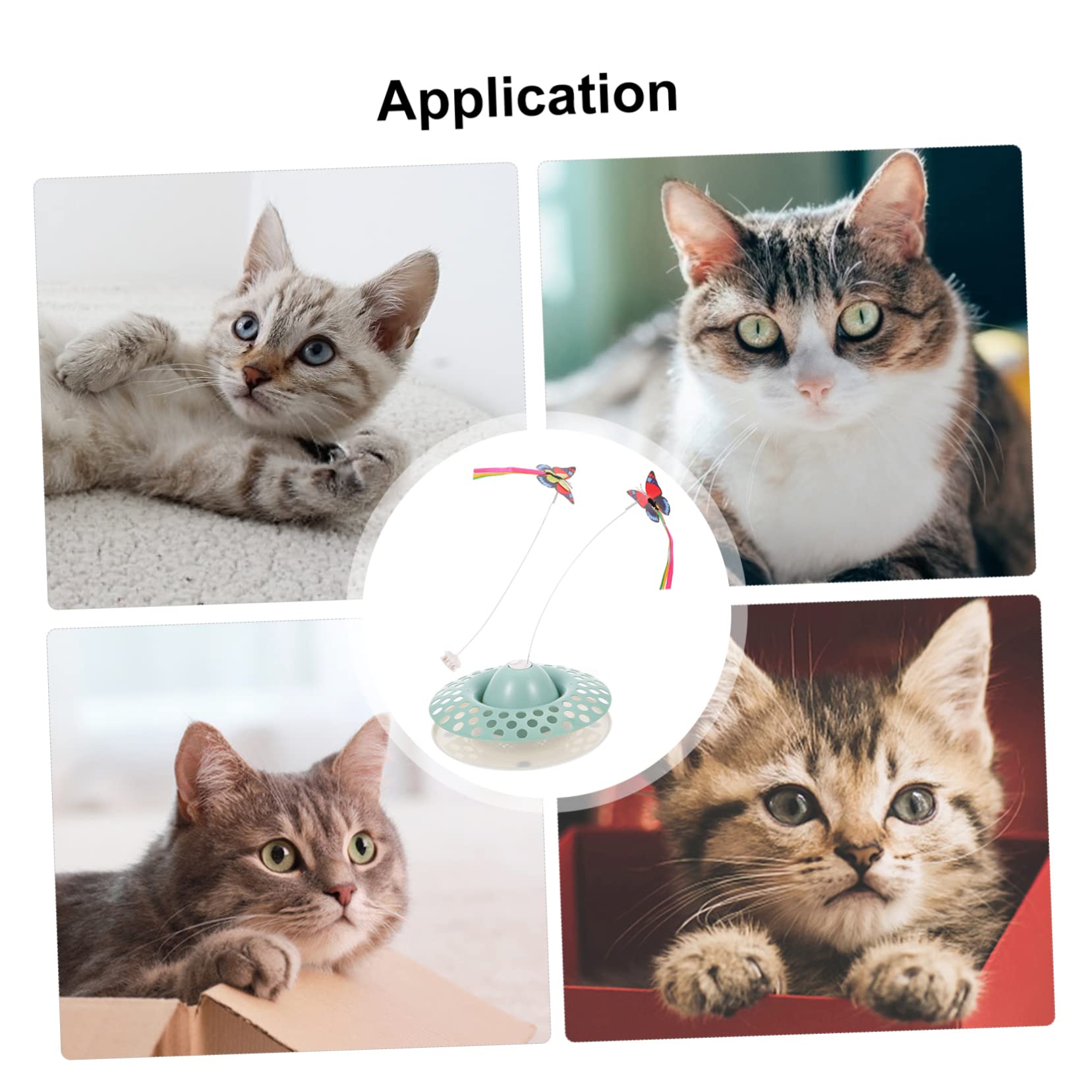 Mipcase Katzenspielzeug Interaktiv Schmetterling Spielzeug Für Katzen Mit Drehbaren Elementen Zur Belustigung Und Beschäftigung Für Haustiere Zum Kauen Und Spielen