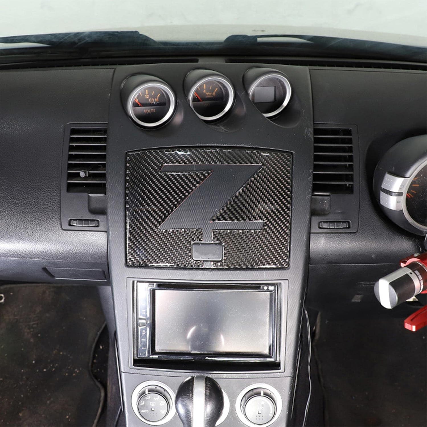 HAPPYHORSE Car Inner Carbon Fiber for Ni-ssan 350Z 2003-2006 Car Interior Carbon Fiber Decoration Sticker Accessories (LKLW-ASCF-2219)